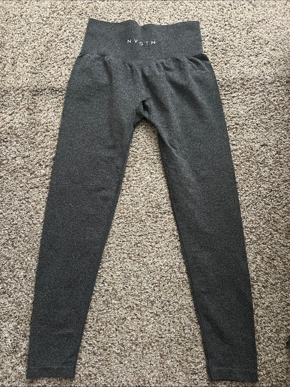 NVGTN High-Waist Charcoal Stretch Leggings